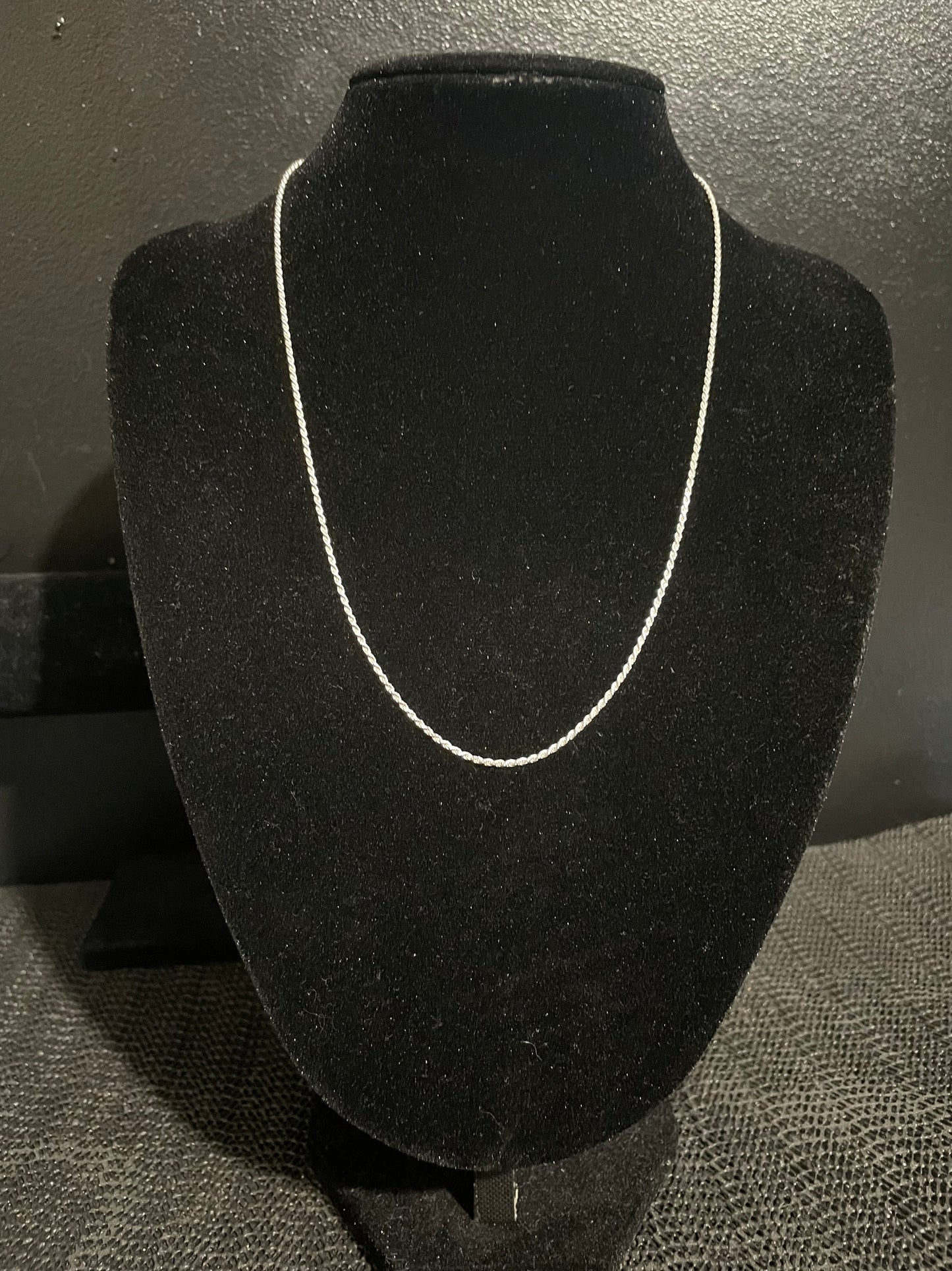 .925 silver Rope Necklace 20"